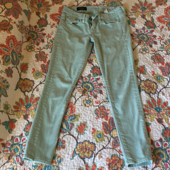 J. Crew Denim - Seafoam green toothpick jeans